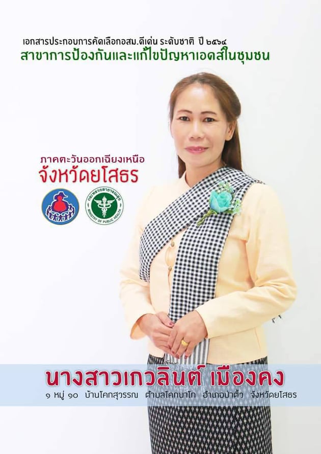 ผู้นำจิตอาสาดีเด่น ได้รับรางวัลชนะเลิศระดับจังหวัด  