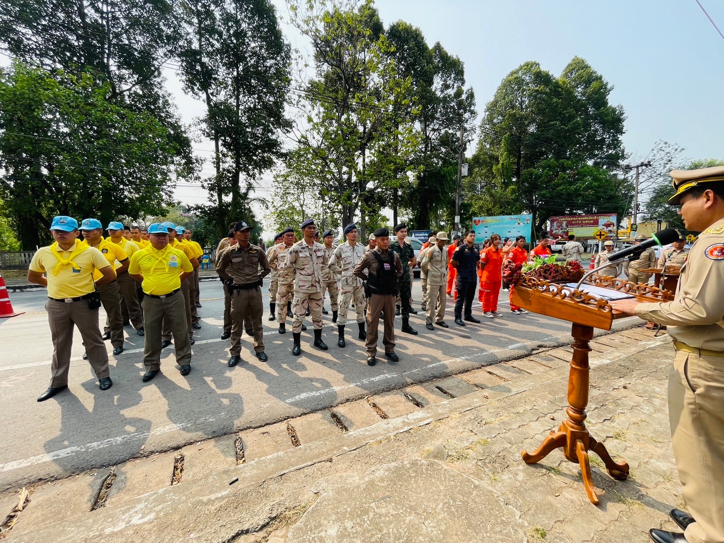 ร่วมโครงการป้องกันและลดอุบัติเหตุทางถนน ในช่วงเทศกาลสงกรานต์ ประจำปีงบประมาณ 2567 ณ ถนนหน้าที่การอำเภอกุดชุม จังหวัดยโสธร